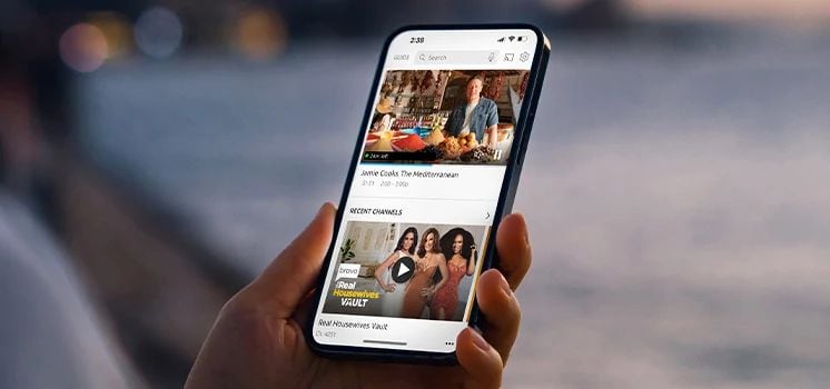 Illustration of a user streaming content on mobile.